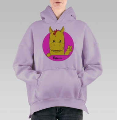 Золотой драгон, Hoodie Oversize Fiolet, утепленная