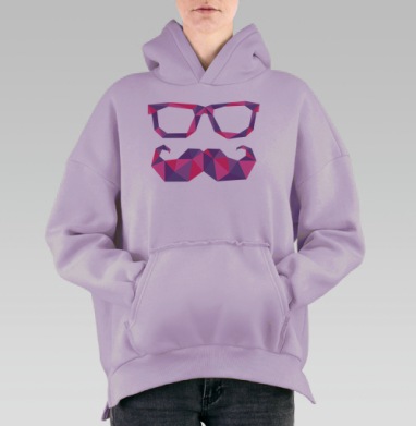 100% ХИПСТЕР, Hoodie Oversize Fiolet, утепленная