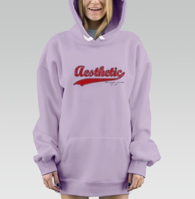 Aesthetic / Эстетика, Hoodie Mjhigh Dig Mel, Fiolet, утепленная