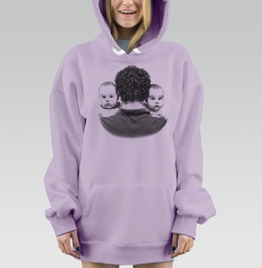 Аня и Яна, Hoodie Mjhigh Dig Mel, Fiolet, утепленная