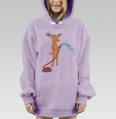 Aquarius / Водолей, Hoodie Mjhigh Dig Mel, Fiolet, утепленная