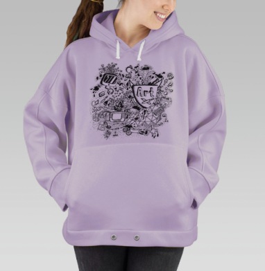 Art / Арт, Hoodie Oversize Fiolet