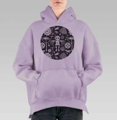 Археология будущего, Hoodie Oversize Fiolet, утепленная