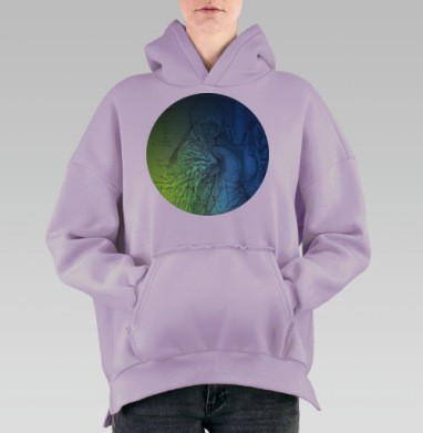Астма, Hoodie Oversize Fiolet, утепленная