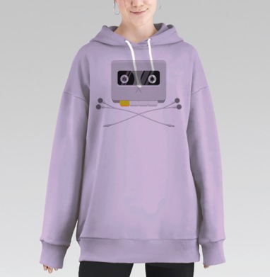 Audio Pirate / Аудиопират, Hoodie Long Oversize Fiolet