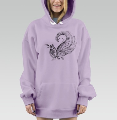 Бельчонок, Hoodie Mjhigh Dig Mel, Fiolet, утепленная