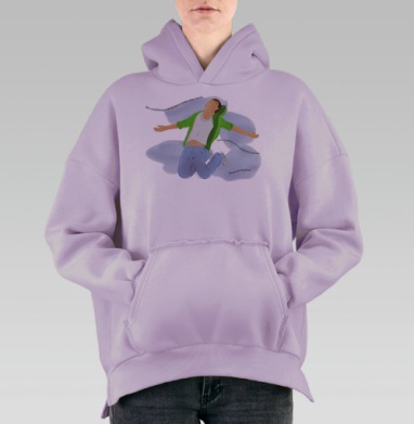 Без ограничений, Hoodie Oversize Fiolet, утепленная