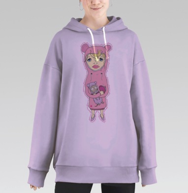 Биомеханическое сердце легкие человека детали, Hoodie Long Oversize Fiolet