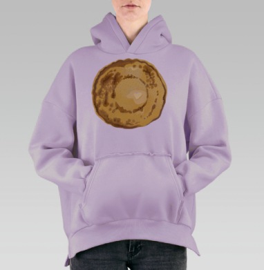Блин (Живая Азбука), Hoodie Oversize Fiolet, утепленная