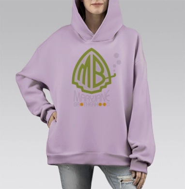 brotherhood, Hoodie Mono Fiolet, оверсайз, утепленная