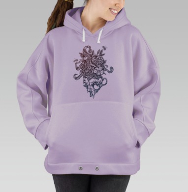 Чашка утреннего чая, Hoodie Oversize Fiolet