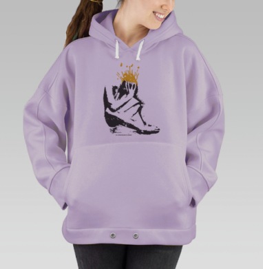 Человек в ментальном кризисе интеллектуального выгорания, Hoodie Oversize Fiolet