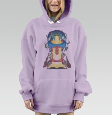 Через себя, Hoodie Mjhigh Dig Mel, Fiolet, утепленная