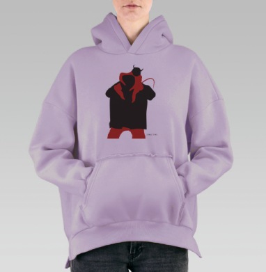 черт его знает, Hoodie Oversize Fiolet, утепленная