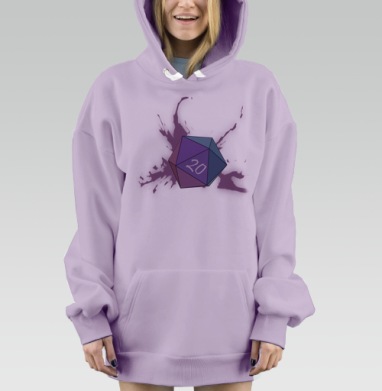 D20 / Двадцатигранник, Hoodie Mjhigh Dig Mel, Fiolet, утепленная