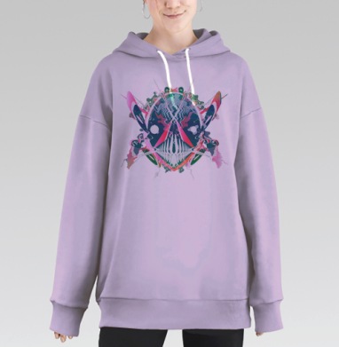 dan2 / Дэн 2, Hoodie Long Oversize Fiolet