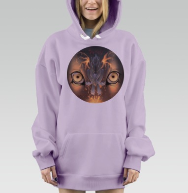 DemoN / Демон, Hoodie Mjhigh Dig Mel, Fiolet, утепленная