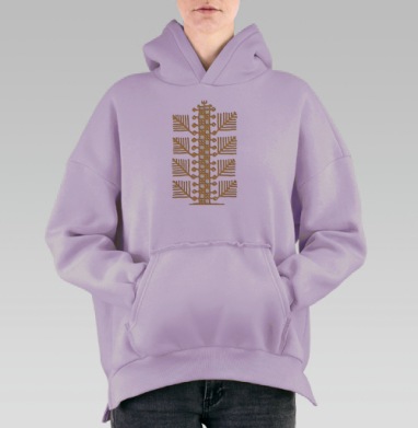 Дерево-лестница на небо, Hoodie Oversize Fiolet, утепленная