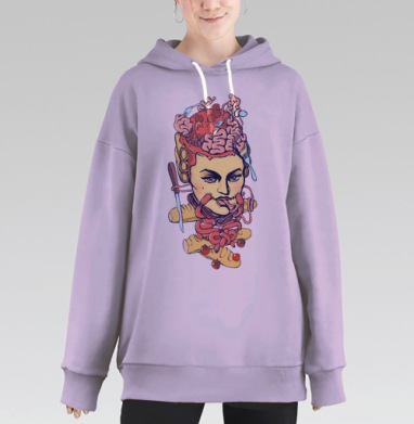 ДИЕТА, Hoodie Long Oversize Fiolet