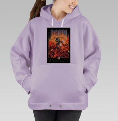 Doom Cover, Hoodie Oversize Fiolet