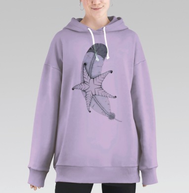 Две стихии, Hoodie Long Oversize Fiolet