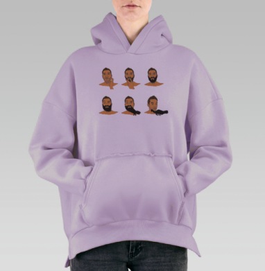 Эволюция бороды, Hoodie Oversize Fiolet, утепленная
