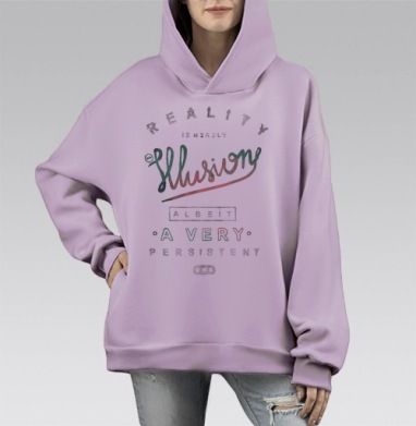 Эйнштейн афоризмы, Hoodie Mono Fiolet, оверсайз, утепленная