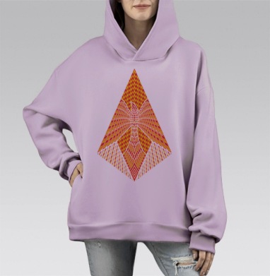 Феникс, Hoodie Mono Fiolet, оверсайз, утепленная