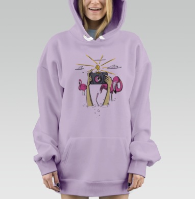 Фламинго, Hoodie Mjhigh Dig Mel, Fiolet, утепленная
