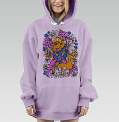 Fox / Фокс, Hoodie Mjhigh Dig Mel, Fiolet, утепленная