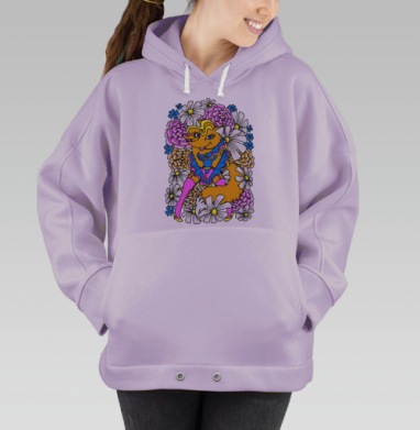 Fox / Фокс, Hoodie Oversize Fiolet