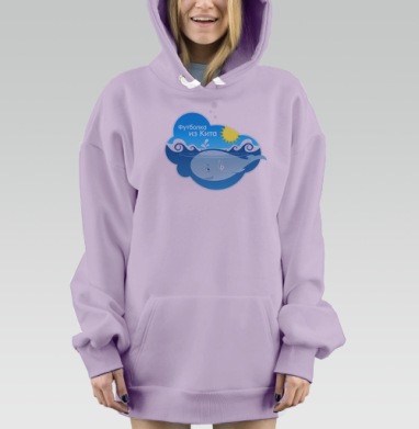 Футболка из Китая, Hoodie Mjhigh Dig Mel, Fiolet, утепленная