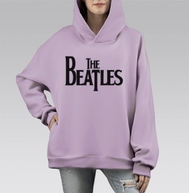 Футболки групп The Beatless, Hoodie Mono Fiolet, оверсайз, утепленная