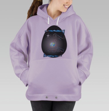 Женщина спасет мир, Hoodie Oversize Fiolet