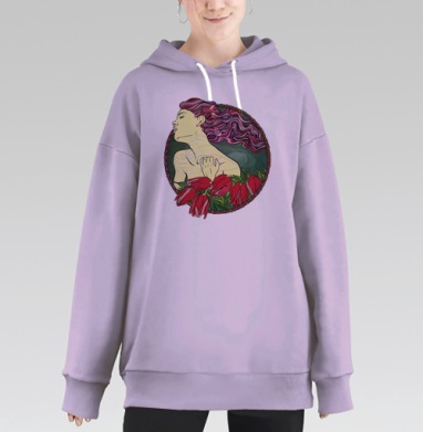 Ghosts of Utopia / Призраки утопии, Hoodie Long Oversize Fiolet