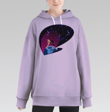 Гимнастка, Hoodie Long Oversize Fiolet