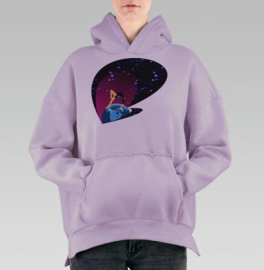 Гимнастка, Hoodie Oversize Fiolet, утепленная