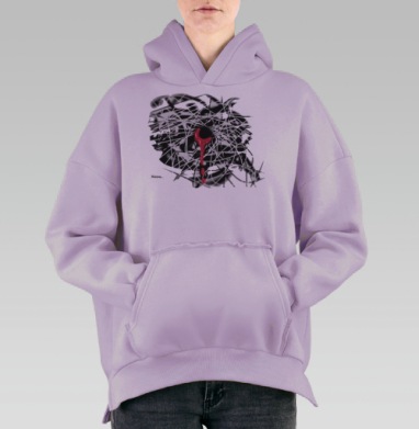 Жизнь, Hoodie Oversize Fiolet, утепленная