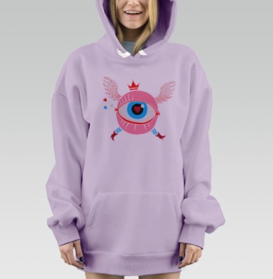 Глазное яблоко, Hoodie Mjhigh Dig Mel, Fiolet, утепленная