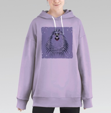 голубой монстр, Hoodie Long Oversize Fiolet