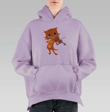 Грусть, Hoodie Oversize Fiolet, утепленная