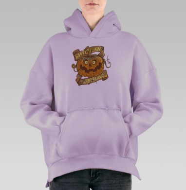 Halloween, banderlogs! / Хэллоуин, бандерлоги!, Hoodie Oversize Fiolet, утепленная