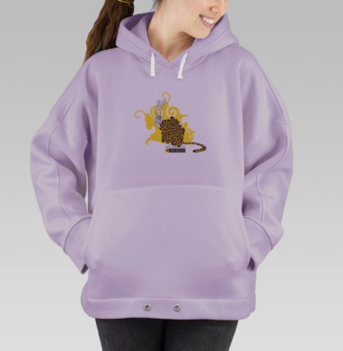 I see / Я вижу, Hoodie Oversize Fiolet