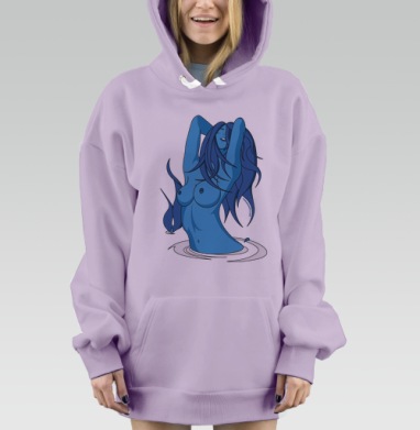 Игривые коты с клубками пряжи любят кошек, Hoodie Mjhigh Dig Mel, Fiolet, утепленная