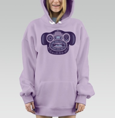 INOmakaka, Hoodie Mjhigh Dig Mel, Fiolet, утепленная