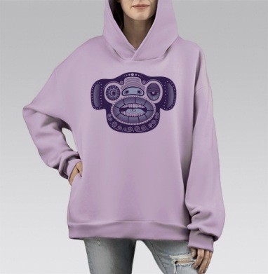 INOmakaka, Hoodie Mono Fiolet, оверсайз, утепленная