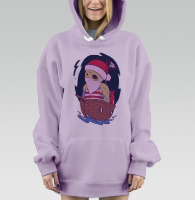 Капитан Джек Мороз, Hoodie Mjhigh Dig Mel, Fiolet, утепленная