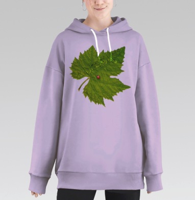 Клиновый лист, Hoodie Long Oversize Fiolet