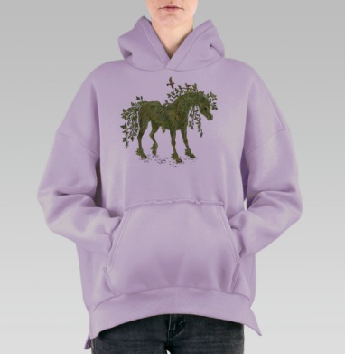 Konik / Коник, Hoodie Oversize Fiolet, утепленная