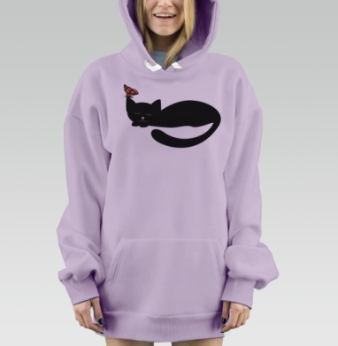 Кошачьи сны, Hoodie Mjhigh Dig Mel, Fiolet, утепленная